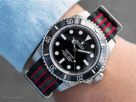 rolex on leather nato|Rolex submariner straps.